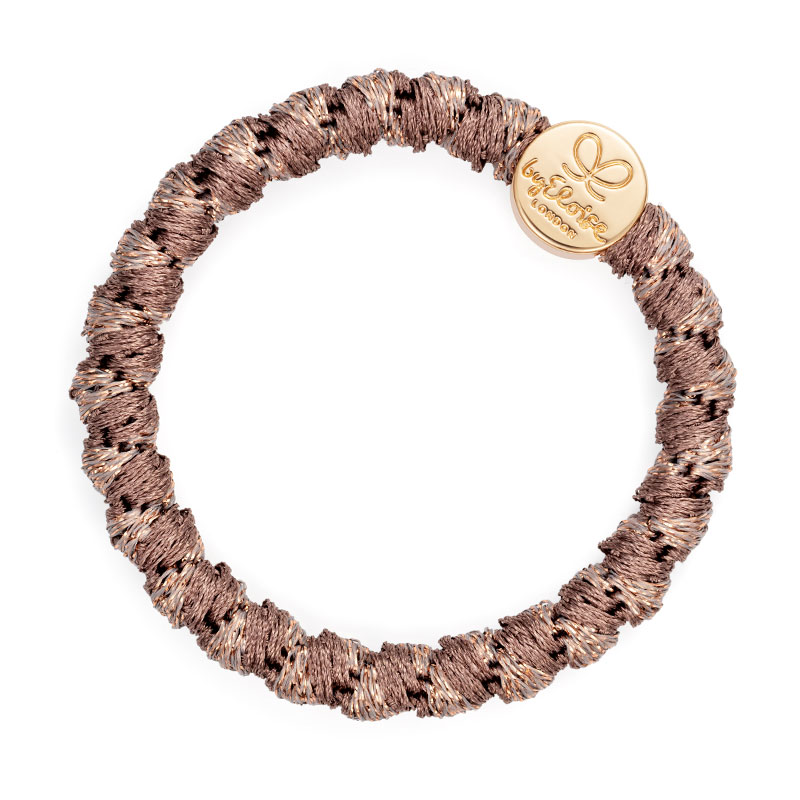 Gold Circle Woven Mocha