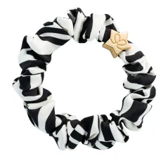 Gold Star Silk Scrunchie Zebra