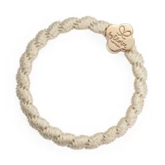 Woven Gold Quatrefoil Cream White