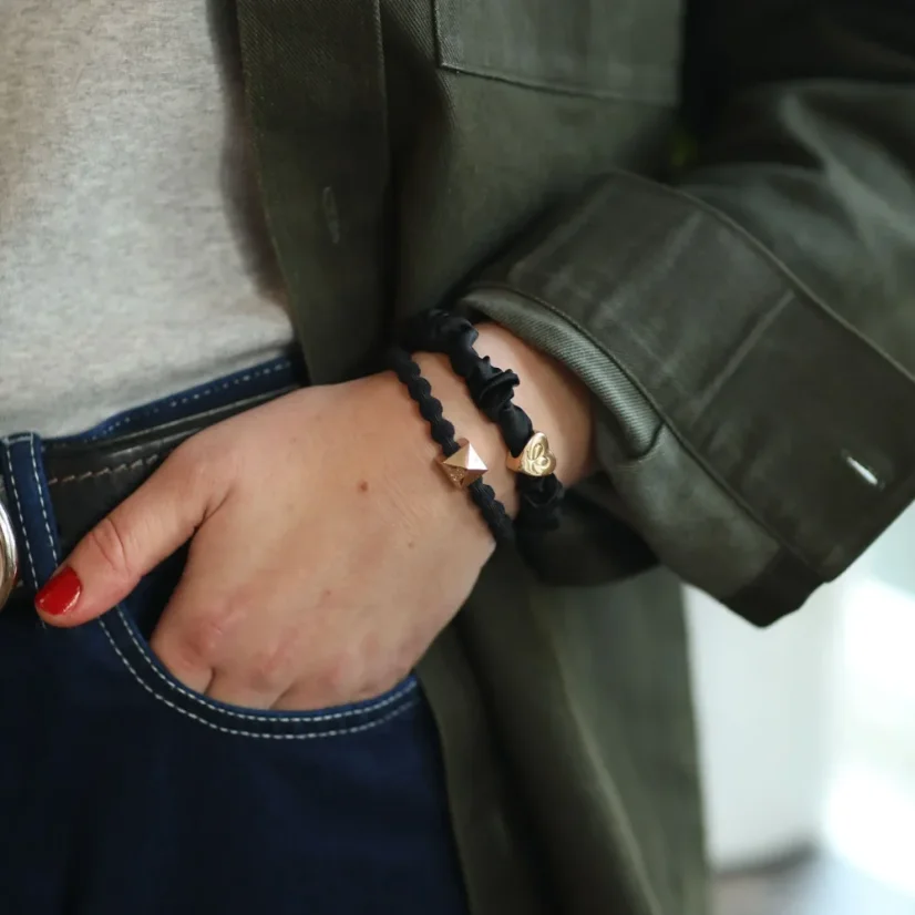 Gold Stud Black