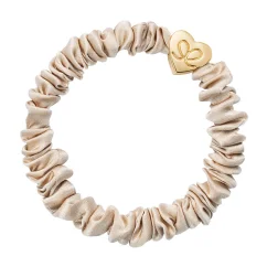 Gold Heart Skinny Silk Sand