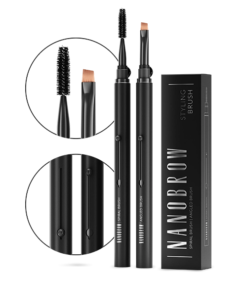 Nanobrow Styling Brushes - Set štětců na úpravu obočí 2ks