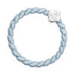 Silver Quatrefoil Woven Faded Denim