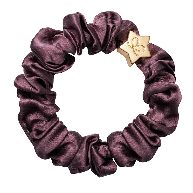 Gold Star Silk Scrunchie Mulberry