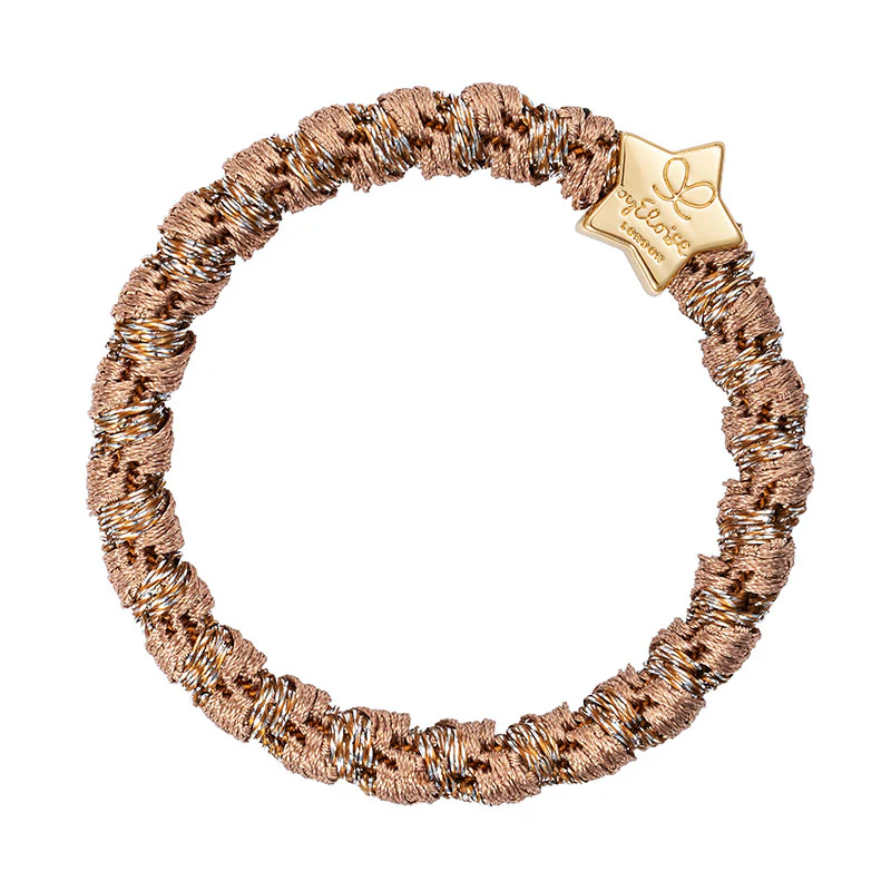 Woven Gold Star Suede
