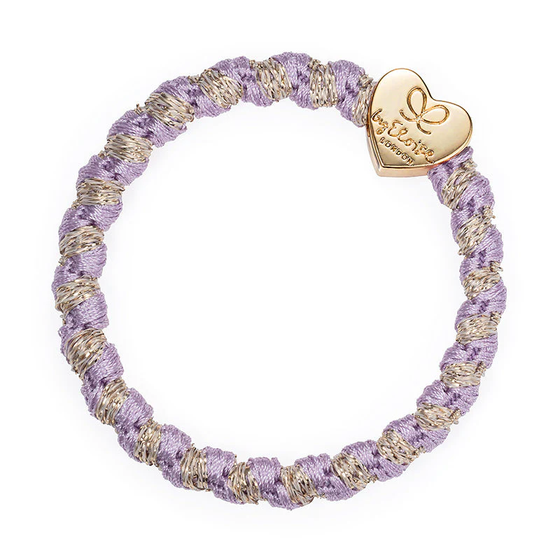 Gold Heart Woven Laveder