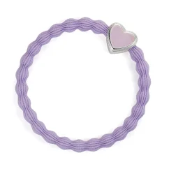 Enamel Silver Heart Lavender