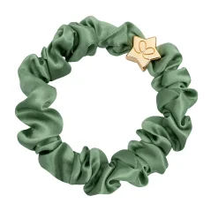 Gold Star Silk Scrunchie Sage Green