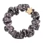 Gold Heart Silk Scrunchie Polka Dot Mocha