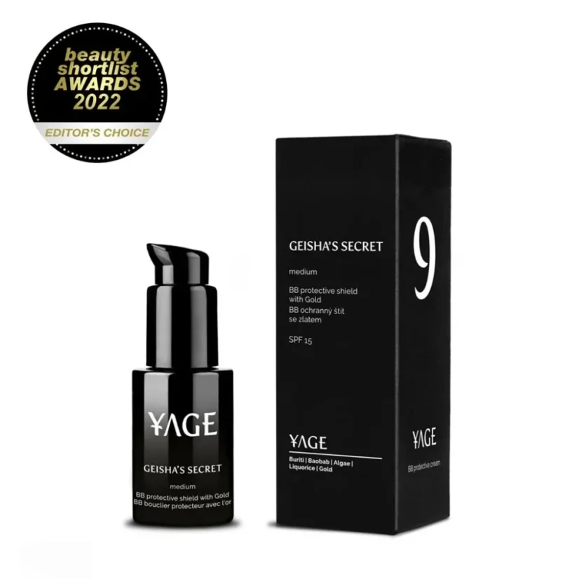 BB krém se zlatem a SPF 15+ proti pigmentaci GEISHA'S SECRET 30ml (medium)