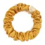 Gold Heart Silk Scrunchie Mustard
