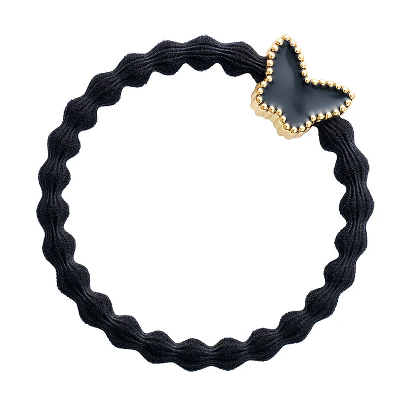 Enamel Gold Butterfly  Black