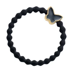 Enamel Gold Butterfly  Black
