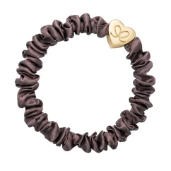 Gold Heart Skinny Silk Mocha