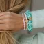 Gold Heart Silk Scrunchie Mint