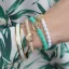 Gold Palm Leaf White